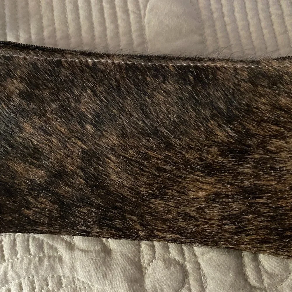 New~.Brown Brindle Cowhide Clutch Purse & Card Holder - Picture 7 of 13